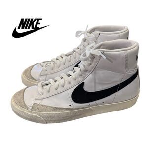 Nike Women's Blazer Mid 77 Black White Leather CZ1055-100 Shoes Sneakers 9.5